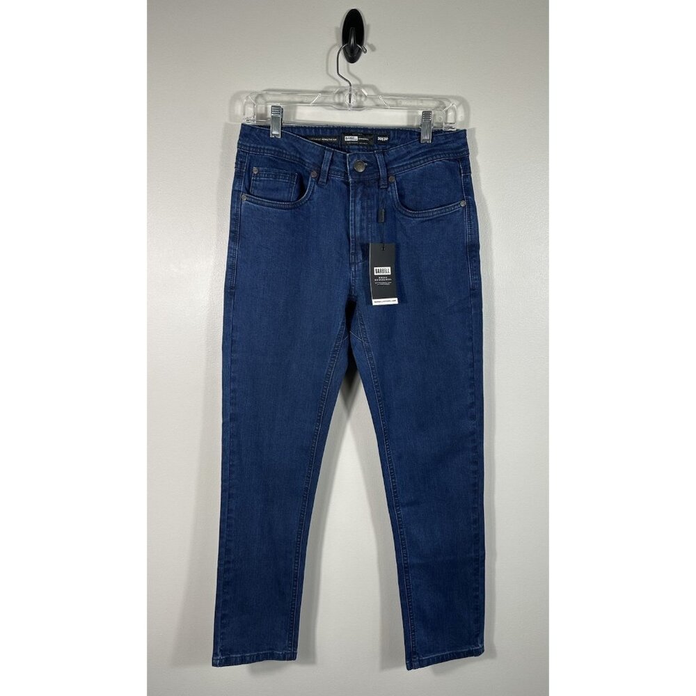 Barbell Apparel Jeans Mens 30x30‎ Blue Straight Athletic Fit 2.0 Stretch